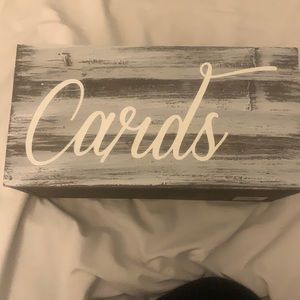Rustic wedding card box!